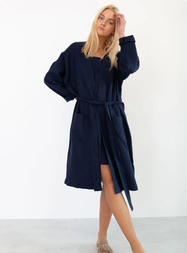Belted Linen Outerwear